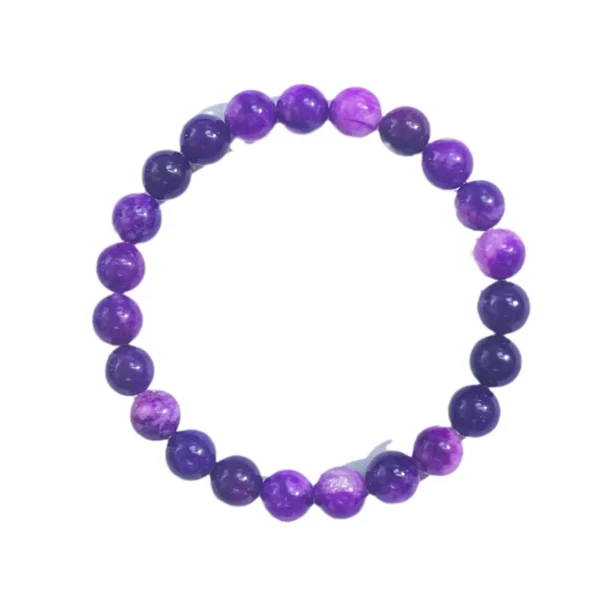 1pc/Love Stone Bracelet 8mm Purple Sugilite Bracelet, accept love, bring happiness jewelry gift - Imagen 7