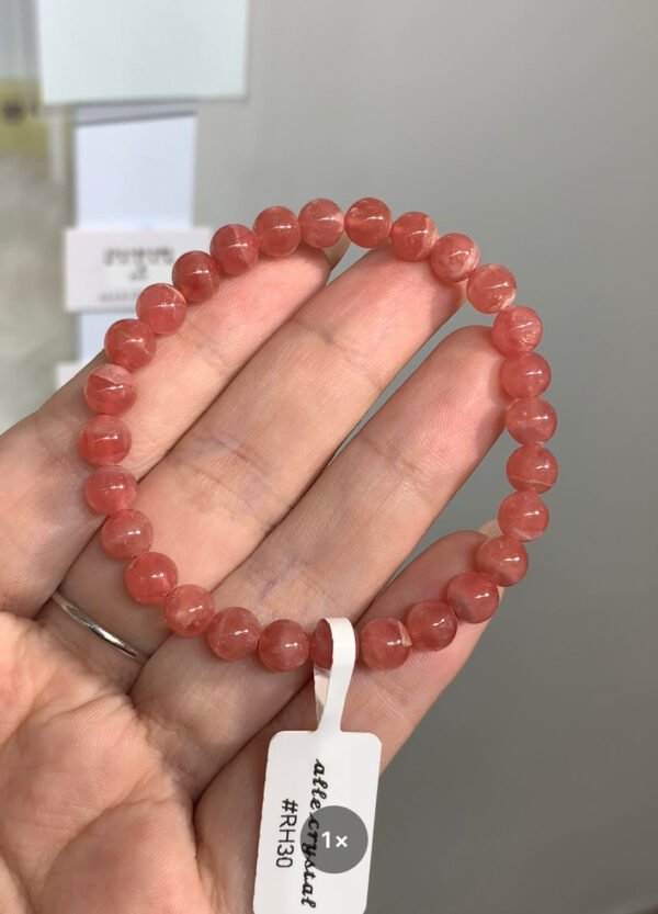 High Quality Red Stone Bracelet 6.8mm - immagine 2