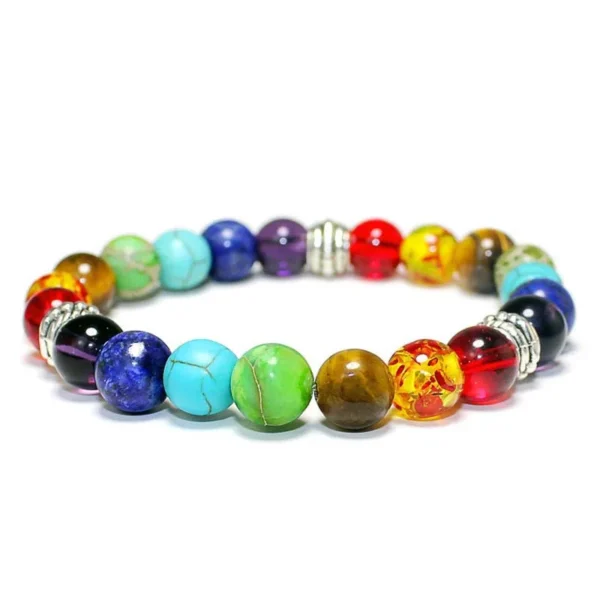 Classic 7 Chakra Beads Bracelet Natural Stone Black Rope Braided Yoga Reiki Healing Balance Bracelets & Bangles Meditation Gift - Image 3