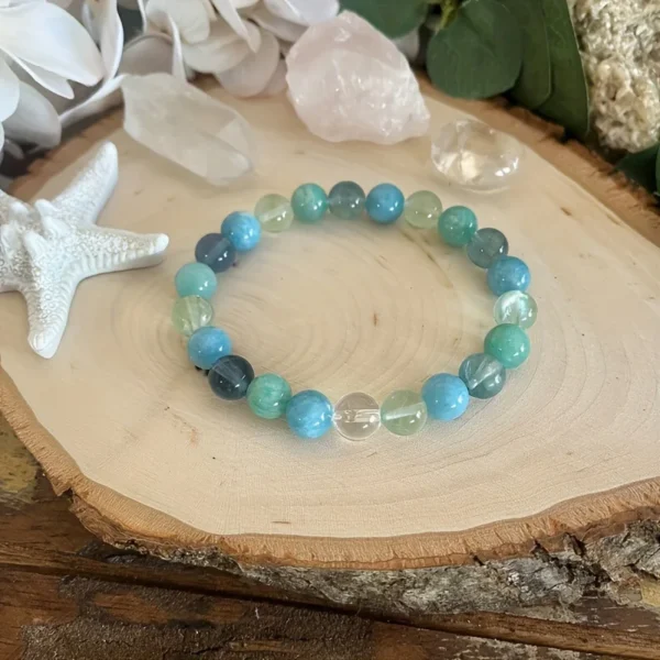 Emotional Healing Beaded Bracelet Agate Stone Crystal Stretch Beaded Bracelet Men Women Casual Healing Bracelet Gift for Friends - Imagen 4