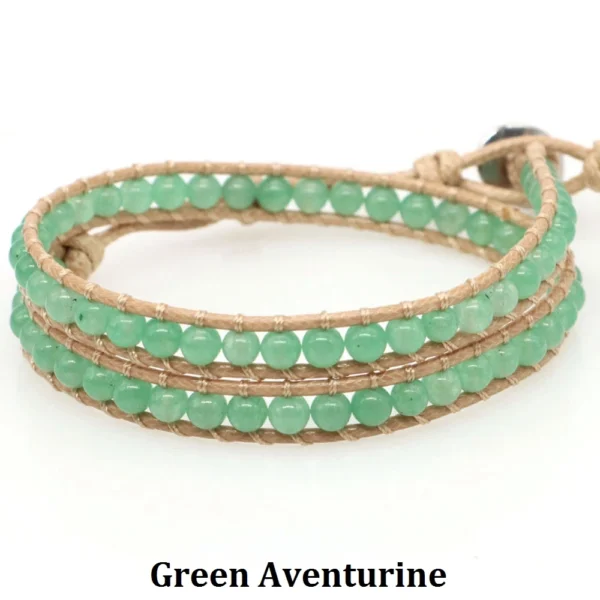 Natural Stone Bohemian Bead Bracelet For Women Men 2 Strands Multilayer Wrap Emperor Turquoise Braided Crystal Jewelry Gift - Imagen 8