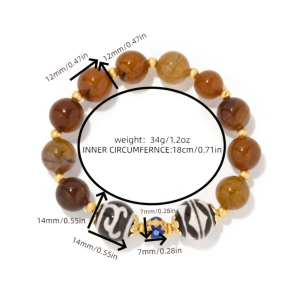 1pc Unisex Adjustable Natural Stone Bracelet – Image 7