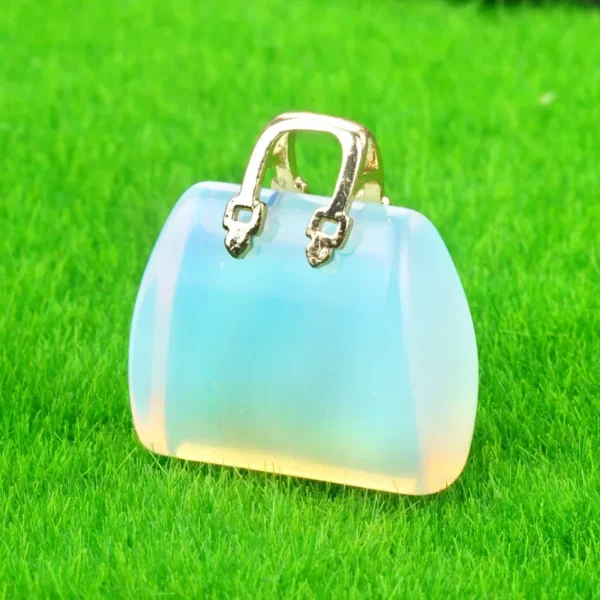 1pc Handbag Model Statue Natural Chakra Semi-precious Stone Quartz Ornament Bag Healing Reiki Figurine Crystals Home Decoration - 图片 14