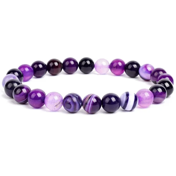 Natural Stone Beads Bracelet For Women Men Amethysts Crystal Quartzs Aquamarines Jades Jewelry Agates Elastic Bangle Bracelets - immagine 22