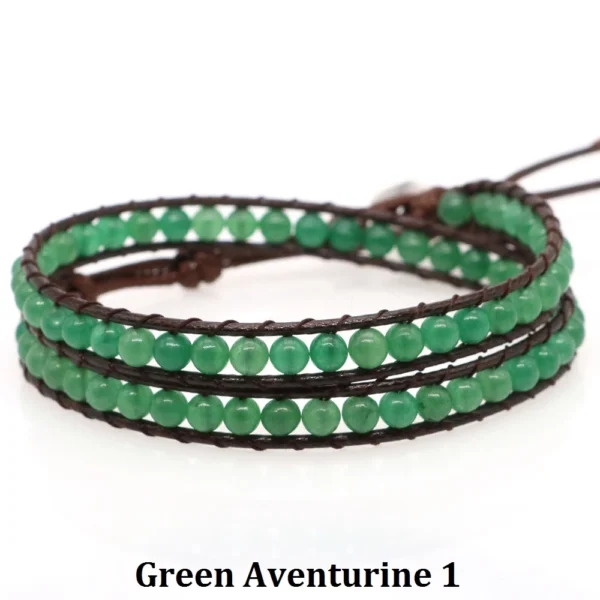 Natural Stone Bohemian Bead Bracelet For Women Men 2 Strands Multilayer Wrap Emperor Turquoise Braided Crystal Jewelry Gift - 图片 7