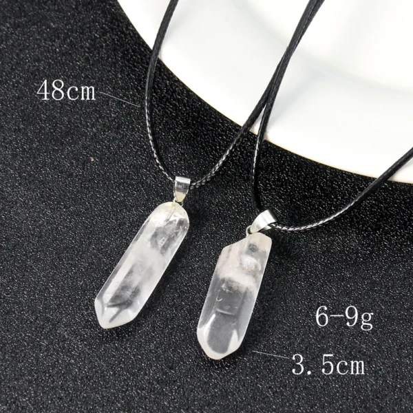 1PC Natural Quartz Crystal Pendant Necklace Energy Healing Reiki Charm Mineral Irregular Raw Stone Pendulum Choker Jewelry Gifts - Image 7