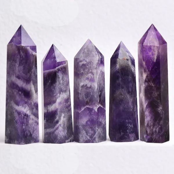 Natural Stone and Crystals Point Wand Witchcraft Rose Quartz Amethyst Home Decoration Mineral Stones Crafts Room Aquarium Decor – Image 13