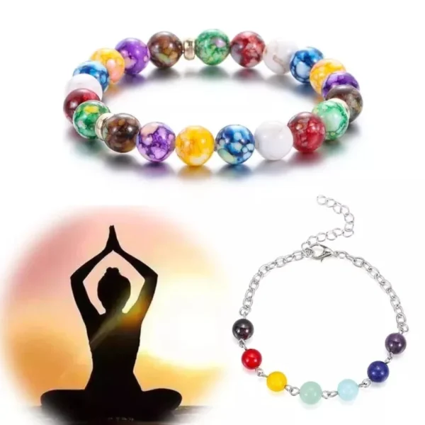 Classic 7 Chakra Beads Bracelet Natural Stone Black Rope Braided Yoga Reiki Healing Balance Bracelets & Bangles Meditation Gift - 图片 13