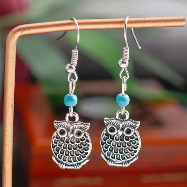 Ethnic Turquoise Love Heart Drop Earrings for Women Bohemian Natural Stone Dangle Earrings Girls Party Birthday Jewelry Gifts - immagine 21