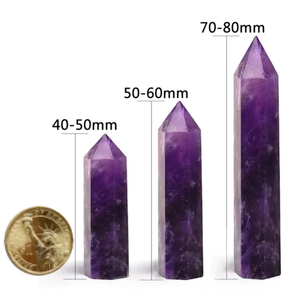 Natural Stone and Crystals Point Wand Witchcraft Rose Quartz Amethyst Home Decoration Mineral Stones Crafts Room Aquarium Decor – Bild 22