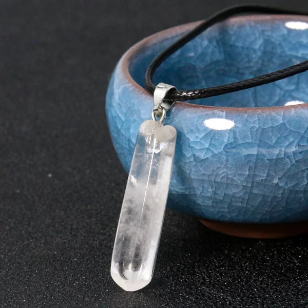 1PC Natural Quartz Crystal Pendant Necklace Energy Healing Reiki Charm Mineral Irregular Raw Stone Pendulum Choker Jewelry Gifts – Image 3