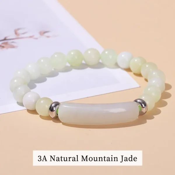 JD Natural Stone Tiger Eye Amethyst Rectangle Bar Charm Bracelet Women Men Healing Stone Powder Crystal Rough Chakra Jewelry - 图片 21